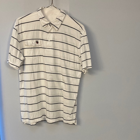 Southern Proper Other - Southern Proper Polo. White with black stripe. Large.